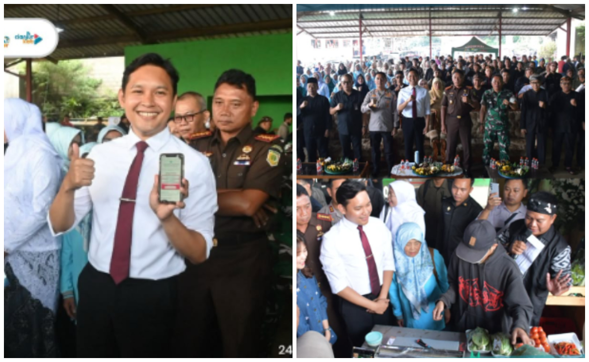 Bupati Cianjur menghadiri kegiatan bakti tani untuk negeri dalam rangka memperingati Hari Tani Nasional ke-64.