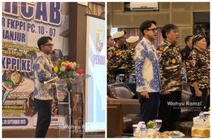 Wakil Bupati Cianjur, Abi Ramzi membuka Rapat Kerja Cabang FKPPI
